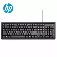 惠普（HP）有线办公键盘 笔记本台式机电脑办公商务键盘 黑色全键盘带小键盘 K100 黑色