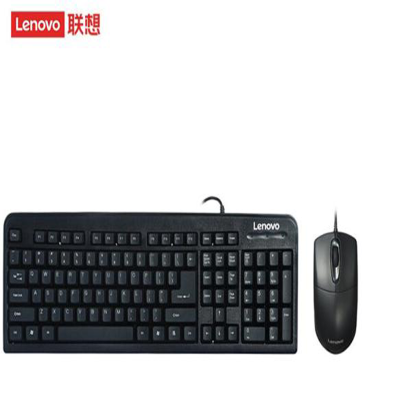 联想(lenovo)有线键盘鼠标套装 办公鼠标键盘套装 KM4800S键盘 黑色