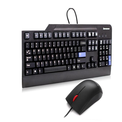 联想(lenovo) 有线键盘 鼠标套装 办公键鼠套 USB有线键盘KB1021+M120有线鼠标