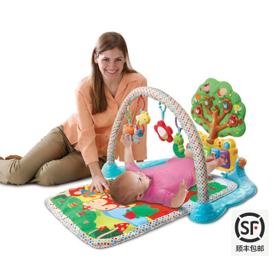 Vtech伟易达婴幼儿苹果树脚踏钢琴健身架3-6-12个月宝宝翻身爬行音乐垫