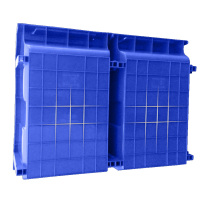 苏识 XK016 450*300*170mm斜口组合式物料收纳盒 ( 颜色:蓝色)