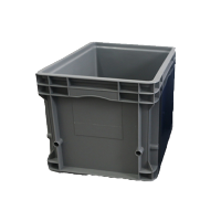 苏识 ZZ004 400*300*150mm可堆式周转箱 ( 颜色:灰色) 塑料长方形中转物流箱工具储物箱