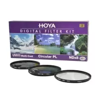 保谷（HOYA）uv镜 52mm 滤镜 偏振镜 NDX8减光镜 套装
