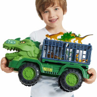 儿童恐龙玩具大号惯性恐龙动物玩具车模型仿真动物套装工程车男孩女孩玩具六一儿童节礼物 [惯性恐龙车收纳]