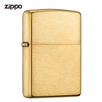 之宝(Zippo)打火机 盔甲黄铜 拉丝黄铜厚壳168 煤油防风火机