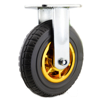 万象轮 重型万向轮子静音轮实心轮橡胶轮平板车轮 6寸万向