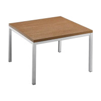 秦泰(Cqint)餐桌 优质钢制脚架坚固耐用 白色 700*700*750