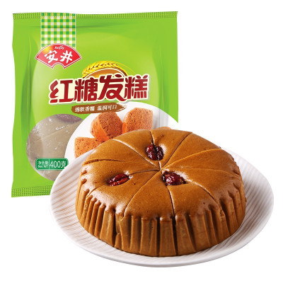 安井 红糖发糕400g/袋*2 小米糕 传统手工糯米糕点心 冷冻早餐面点