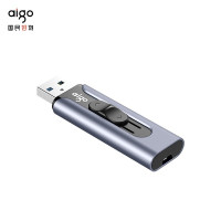 爱国者(aigo)USB3.0 U盘 U335简约办公款 银色 时尚推拉商务U盘DLSK 128G