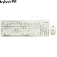 罗技(Logitech)MK120 键鼠套装 有线键鼠套装 办公键鼠套装 电脑键盘 白色