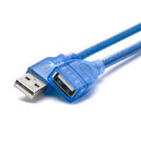 中云智创 USB 3.0延长线 1.5米 AM/AF鼠标键盘加长线 USB延长数据线 透明蓝