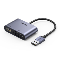 绿联 USB3.0转HDMI+VGA转换器CM499拓展坞