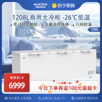 澳柯玛1208升商用超市专用大容量冷柜卧式冰柜冰激凌单温保鲜冷冻