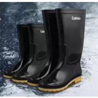 雨鞋男士中高筒防水雨鞋户外雨靴套鞋 HXL807 黑色中筒
