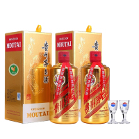 茅台酒 金茅台 53度酱香型白酒 500ml*2瓶装