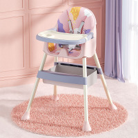 得力 婴儿座椅(WB)可折叠便携式家用儿童多功能餐桌椅座椅 高低可调+清洁餐盘+置物袋 单位:张