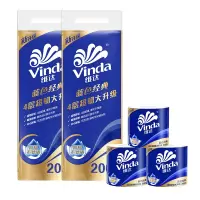 维达(Vinda) 卷纸纸巾 蓝色经典4层200克*10卷(两提装)