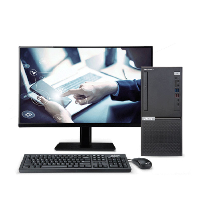 宏碁(acer)E450台式机电脑 G5905/4G/1T/集显/无光驱/预装Win10 H/21.5寸显示器