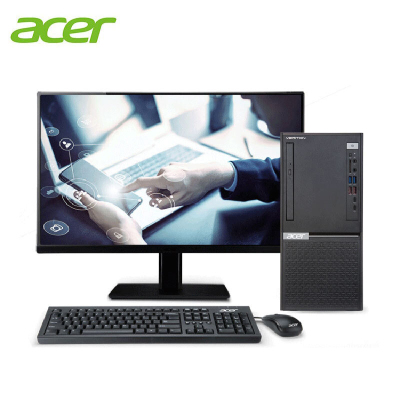 宏碁(Acer)E450台式机电脑 I3-10105/4G/1T/集显/无光驱/预装Win10 H/21.5寸显示器