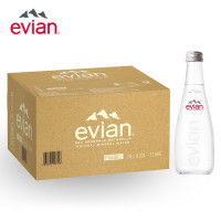 依云evian 天然矿泉水 330ml*20整箱玻璃瓶