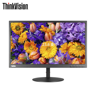 联想(ThinkVision)23.8英寸显示器IPS低蓝光 可壁挂 VGA+DVI接口 TE24-20