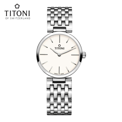 Titoni/梅花手表纤薄系列针扣时尚女表石英表瑞士TQ42718S-606