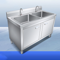 未易 304不锈钢水槽厨房洗菜盆洗碗池台面一体柜带水池橱柜户外洗手池