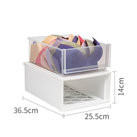 全给 收纳盒 储物箱单层抽屉式收纳柜透明[白色 1个装13L](SL)单位:个