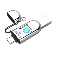 忆捷(EAGET)FU68 32GB Type-C/USB3.1指纹加密手机U盘 双接口手机电脑多用 隐私安全保护