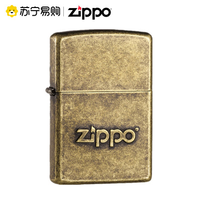 [苏宁自营]正版打火机仿古铜冲压zippo商标28994之宝男士送礼品