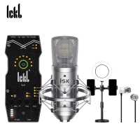 Ickb so8四代新款+isk BM800声卡套装手机直播电脑抖音主播唱歌全民k歌录音直播设备全套电容麦克风唱吧话筒