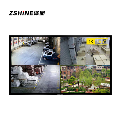 泽显 Zshine 65英寸液晶监控显示器 工业级4K高清监视器 安防视频监控屏 含壁挂支架
