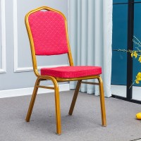 家保利酒店宴会椅子铝合金背靠椅布艺红色1.2厚管壁 单位:张
