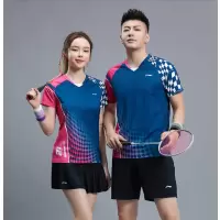 李宁(LI-NING) 新款羽毛球服男服装夏季李宁套装女衣服上衣乒乓球排球运动服速干(男女同款)