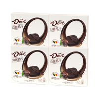 德芙(DOVE)0糖控糖巧克力35g*4零糖黑巧克力阳光海盐白桃芒果原味