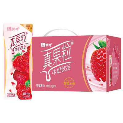 蒙牛 真果粒牛奶饮品 草莓果粒 250ml*12盒/提