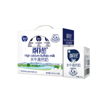 百菲酪 水牛高钙奶 200ml*12盒/提