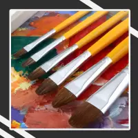 水粉笔狼毫6支排笔画笔套装丙烯水彩油画颜料专用笔平头笔美术绘画用品专用画具画材儿童