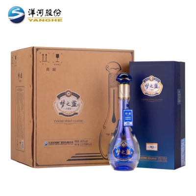 洋河 蓝色经典 40.8度 梦之蓝 M3 水晶版 550ML/*4 瓶 整箱装