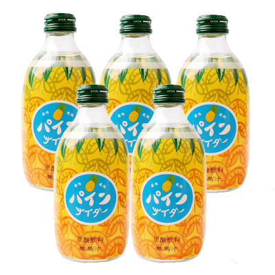 日本进口 友升 菠萝味汽水 300ml*5瓶