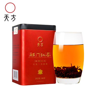 安徽天方祁门红茶 功夫红茶100g 铁盒小听装