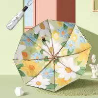 美度(MAYDU) 三折钛银花色伞晴雨伞 M3111 庭菊