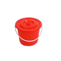 塑料水桶小红色 塑料小水桶手提塑料带盖水桶 DH-STS01