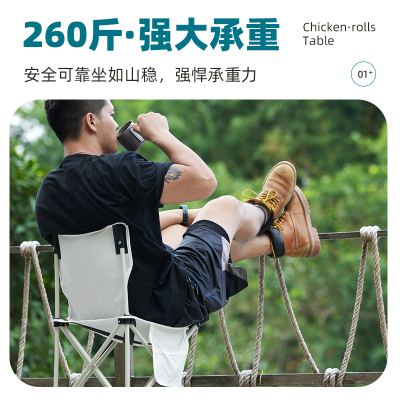 苏宁推荐神火折叠椅子钢管椅便携户外折叠椅子野餐露营椅子折叠凳