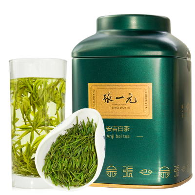 张一元 经典系列安吉白茶桶装40g(10包) 绿茶茶叶