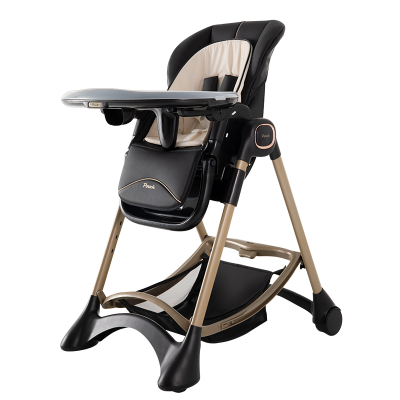 Pouch 帛琦宝宝餐椅加大加宽可折叠婴儿餐桌椅多档调节可坐可躺 K05Max