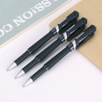 得力(deli)1.0mm中性笔黑色粗笔0.7签字笔商务办公笔练字粗头笔芯 12支装