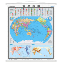 萃姿尔(TRESOR)世界地图国家版图挂图1.5*2米