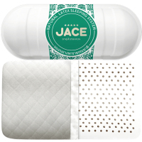 JACE成人特拉雷Talalay天然乳胶枕头95%含量面包款 人体工学颈椎枕 泰国进口60X40X14cm