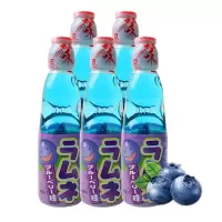 日本进口 哈塔 波子汽水蓝莓味碳酸饮料 200ml*5瓶